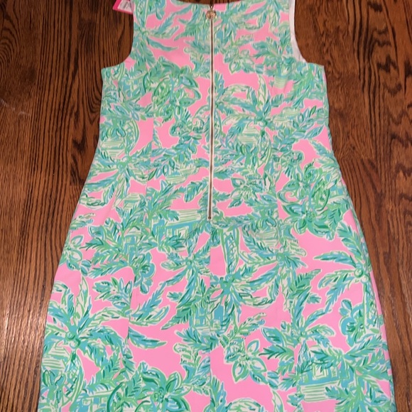 Lilly Pulitzer Vivian Stretch Shift dress Mandevilla Baby Pink Sand Paradise NWT - Picture 8 of 12